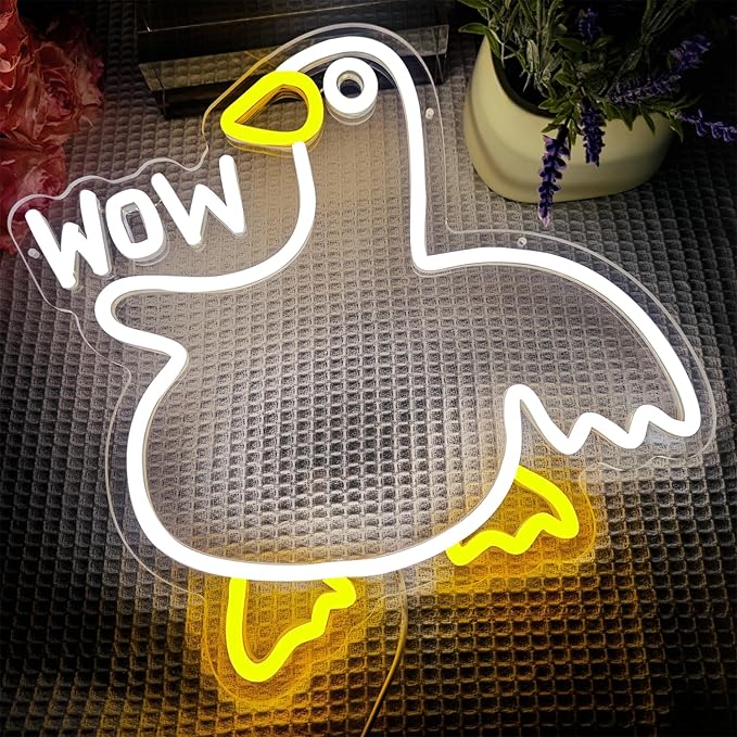 Silly Goose Neon Sign Dimmable Goose Neon Sign for Wall Decor goose Led Light Up Sign for Bedroom Kids Room Holiday Party Christmas Decorations - Bloomnest