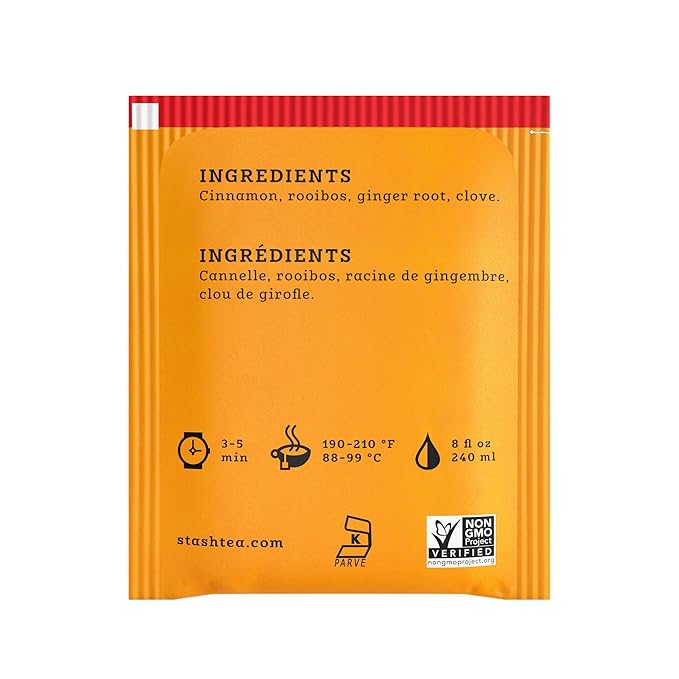 Stash Tea Spice Dragon Red Chai Herbal Tea, Caffeine Free, 18 Bags (Pack Of 6) - Bloomnest