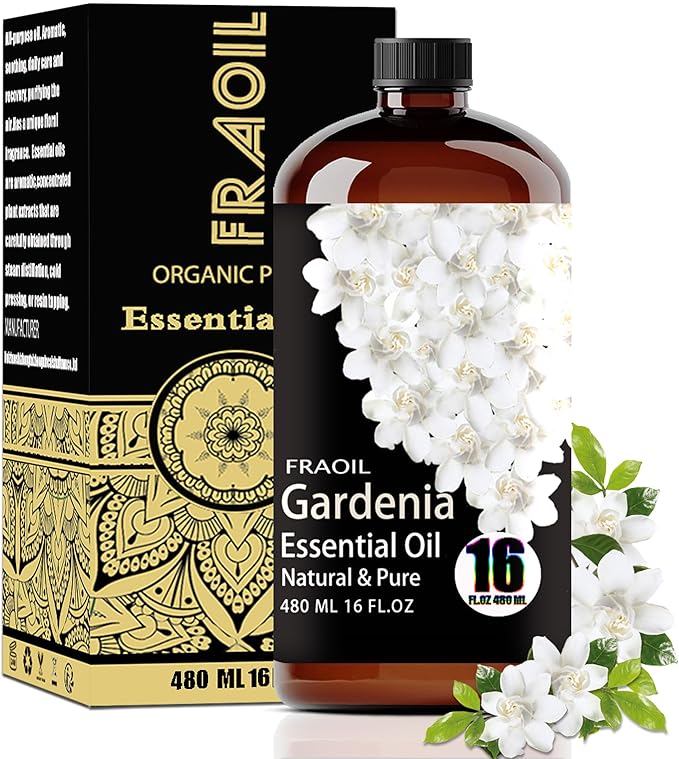 Gardenia Essential Oil, Gardenia Oil 16 Fl Oz 480 ML for Diffuser Humidifier Yoga Cleaning DIY Candle Soap Making Perfume Gift for Women Essential Oils - Bloomnest