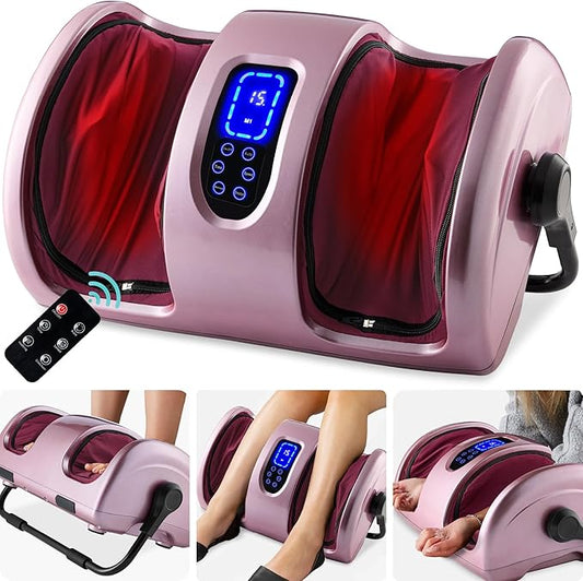 Best Choice Products Heated Shiatsu Foot Massager for Pain Relief, Plantar Fasciitis, Neuropathy, Blood Circulation w/Compact Design - Rose Gold - Bloomnest