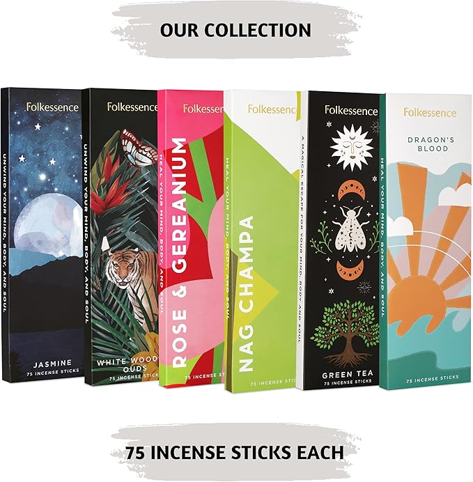 Folkulture Incense Sticks (75 Sticks) |8" Holy Palo Santo & Cedar Incense Sticks For Spritual, Inciensos para Sacar Malas Energias | No Charcoal,Organic,Non Toxic, 45 Mins, Long Burning Insence-Sticks FOLKULTURE