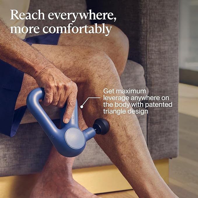 TheraGun Therabody Relief Handheld Percussion Massage Gun - Easy-to-Use, Comfortable & Light Personal Massager for Every Day Pain Relief Massage Therapy in Neck, Back, Leg, Shoulder and Body (Navy) - Bloomnest
