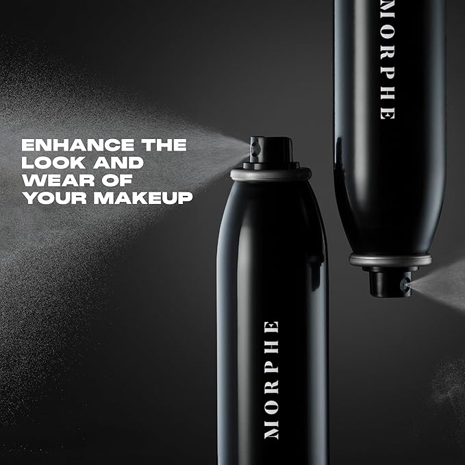 Morphe Continuous Setting Mist - Micro-Fine Makeup Setting Spray with a Natural Radiant Finish - Helps Makeup Resist Caking or Fading & Increases Wear of Foundation (2 Count, 2.8 fl oz) - Bloomnest