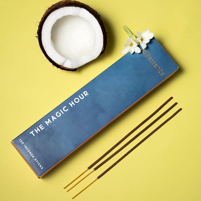Folkulture Incense Sticks (120 Sticks) | Set of 6 Premium Incense Sticks For Relaxation, Aromatherapy| No Charcoal, Organic, Non Toxic, 45 Mins, Long Burning Coconut, Mango,Aqua, Orange Insence-Sticks FOLKULTURE