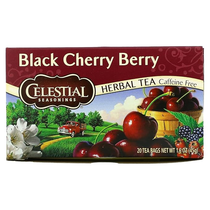 Celestial Seasonings Black Cherry Berry Tea Bags, 20 Count (Pack of 2) - Bloomnest