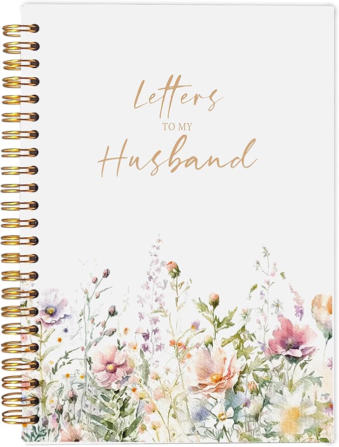 Memorial Gifts for Loss of Husband - Grief Journal, Sympathy Gifts Bereavement Gifts for Loss of Husband, In Memory of Husband, Letters to My Husband Spiral Journal Notebook 5.5x8.3 - Bloomnest