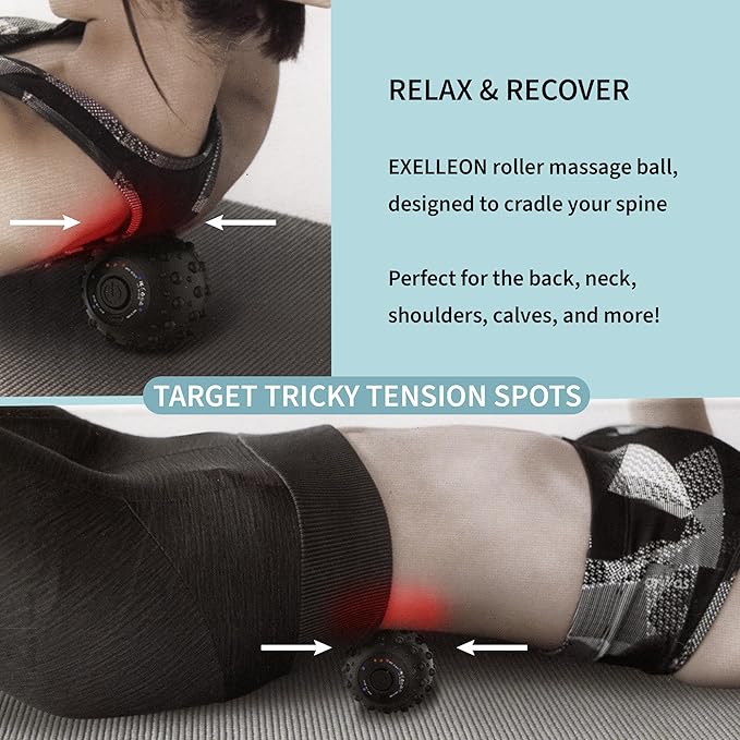 4-Speed Vibrating Massage Ball | Deep Tissue Trigger Point Therapy | Rechargeable | Compact | Quiet Operation - Bloomnest