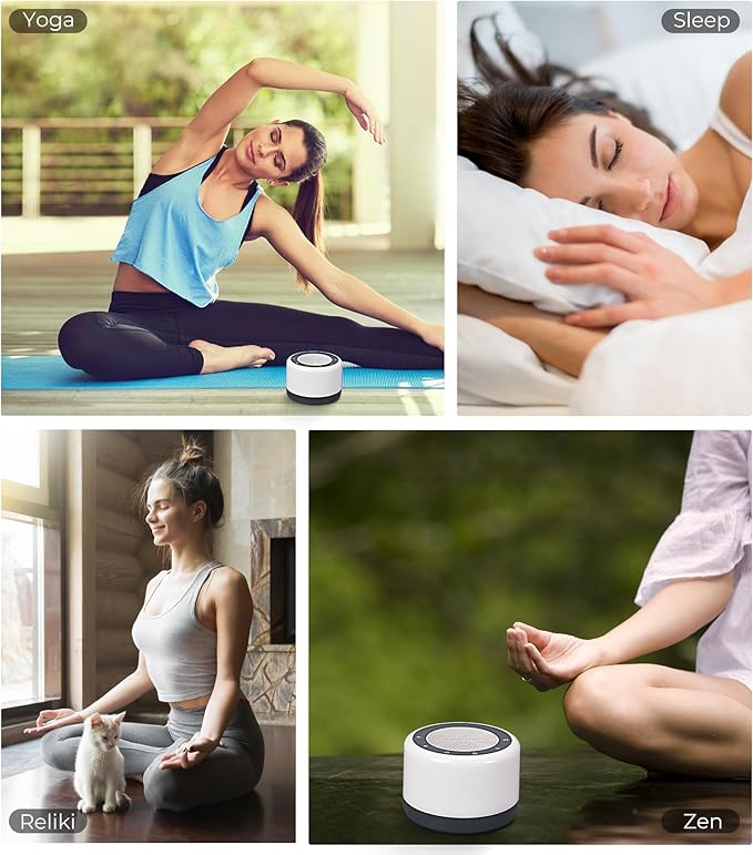 Tibetan Meditation Singing Bowls Machine - Plays 8 Different Bowls Sound for Yoga, Meditation, Mindfulness, Healing, Chakra Healing, Stress Relief, Timer and Memory Features for Women/Men, by Vangoa