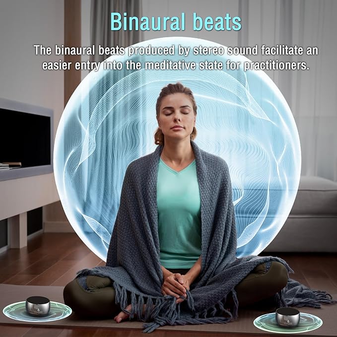 Meditation System,Electronic Tibetan Singing Bowl,Sound Bath Machine for Meditation,Mindfulness,Sound Bath,Chakra Healing, Stress Relief,Sound Therapy,Yoga Practice,Relaxation