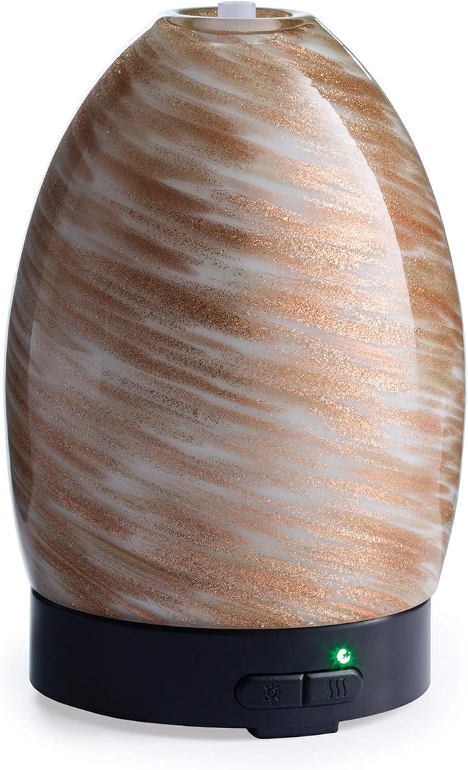 Airome Sparkling Sands Medium Essential Oil Diffuser|100 mL Humidifying Ultrasonic Aromatherapy Diffuser 8 Colorful LED Lights, Intermittent & Continual Mist, Auto Shut-Off Airom%C3%A9