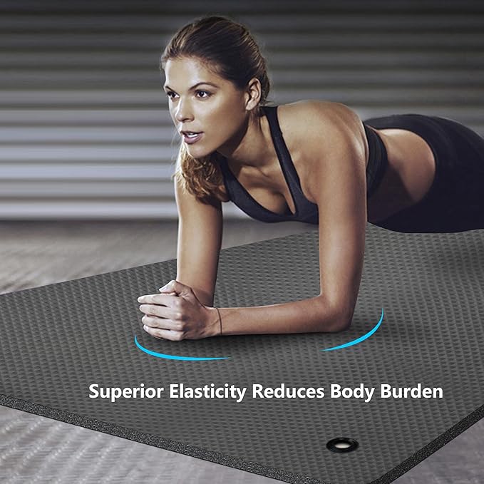 LFS Yoga Mat 72.8" x 31.5" x 2/5 inch Thick With Strap and Bag, Extra Wide Workout Mat for Women and Men, Non Slip Exercise Mat for Home Outdoor Yoga, Pilates, Stretching, Floor & Fitness Workouts - Bloomnest