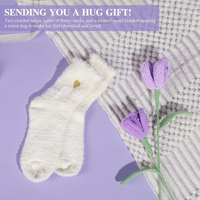 Birthday Gifts for Women - 13PCS Unique Happy Birthday Gifts Basket for Mom Her Best Friend Sister Wife Girlfriend Coworker - Relaxing Spa Self Care Package Get Well Soon Gifts Set (Lavender) - Bloomnest