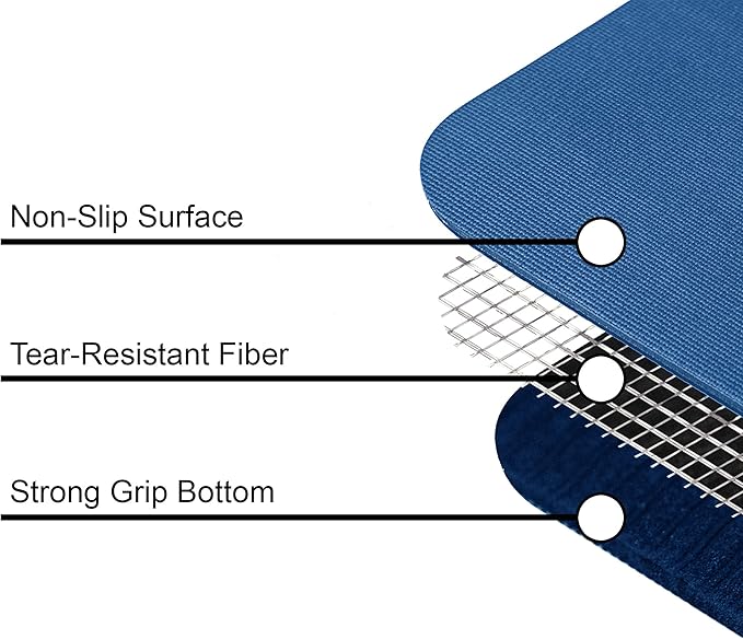 6 Pack Vista Wide 6mm Yoga Mat by Mount Adams - The New Standard in Professional Yoga Mats - Dense, Slip Resistant Exercise Mat - Wholesale Studio Brand Now Available to the Public, 72" x 26" - Bloomnest