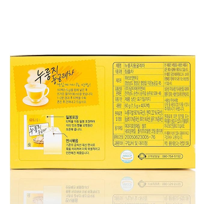 Damtuh Korean Roasted Rice & Solomon’s Seal Tea – Traditional Herbal Tea - Caffeine-Free, Sugar-Free, Non-Caloric, 40 Tea Bags (1.5g each) - Bloomnest