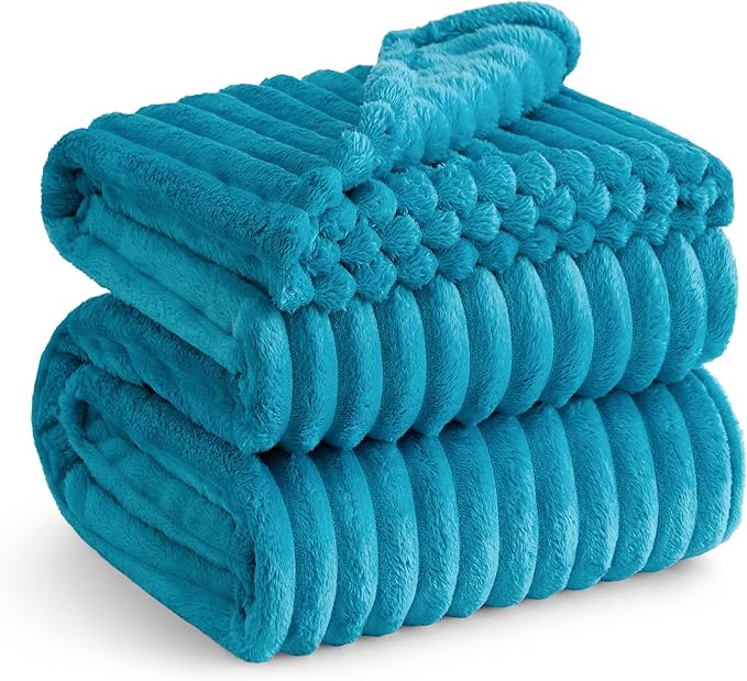 Bedsure GentleSoft Teal Full Blanket for Bed - Cozy Soft Blankets for Women, Cute Large Throws for Girls, 84x90 Inches - Bloomnest