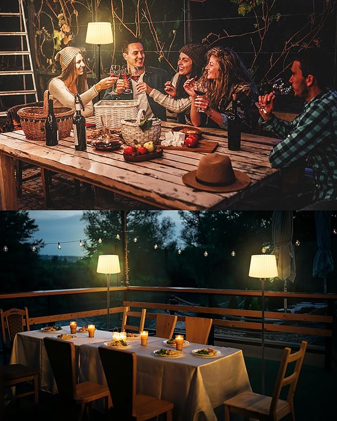 UMEXUS Cordless Rechargeable Floor Lamp for Bedroom, 57" Battery Operated Dimmable Floor Lamp, Small Corner Standing Light with Remote & Timer Portable Bedside Outdoor Patio Kids Room Ambient Lighting - Bloomnest