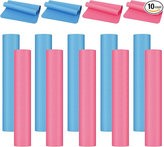 10 Pack Yoga Mats Bulk, 68'' x 24'' x 4mm Thick Yoga Mats for Kids and Adult Gym Mats Bundle Latex Free Exercise Mats with Non Slip Texture for Outdoor Yoga, Pilates or Workout - Bloomnest