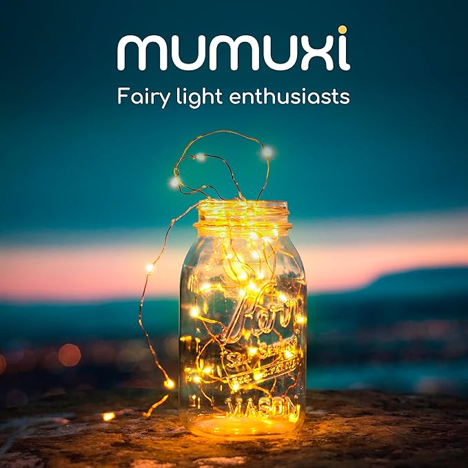 MUMUXI 20 Pack 3.3ft Fairy String Lights Battery Operated, Mini LEDs for Party Wedding Centerpiece Decorations, Crafts, Mason Jar Firefly Lights, Warm White - Bloomnest