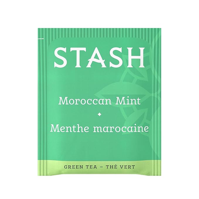 Stash Tea Moroccan Mint Green Tea - Caffeinated, Non-GMO Project Verified Premium Tea with No Artificial Ingredients, 30 Count (Pack of 6) - 180 Bags Total - Bloomnest