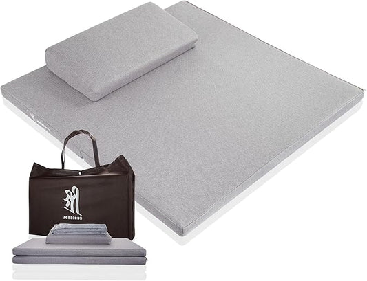 ZenBless Yoga Meditation Cushion Set,Large Square Meditation Floor Pillow, Meditation Mat and Pillow Set for Sitting on Floor,Zafu and Zabuton Accessories(31.5") - Bloomnest