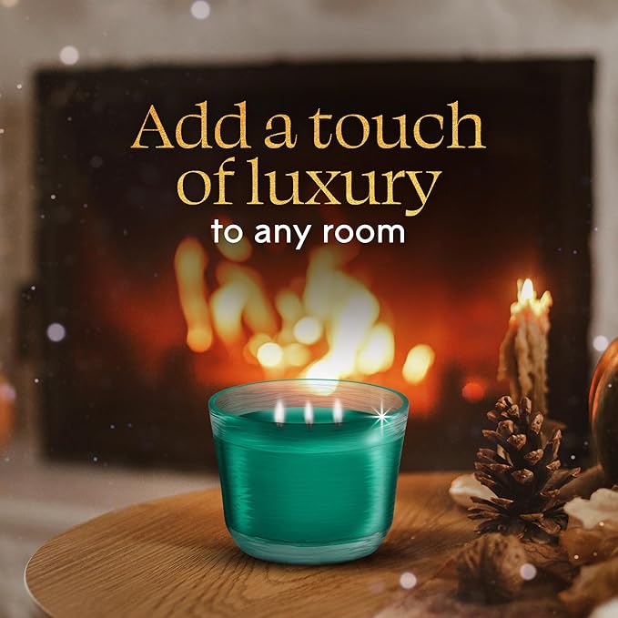Glade 3-Wick Scented Candle Jar, Balsam & Spruce, Air Freshener Infused with Essential Oils, 6.8 Oz, 3 Count - Bloomnest