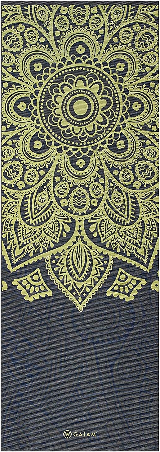 Gaiam Yoga Mat - Premium 6mm Print Extra Thick Non Slip Exercise & Fitness Mat for All Types of Yoga, Pilates & Floor Workouts (68"L x 24"W x 6mm Thick) - Bloomnest