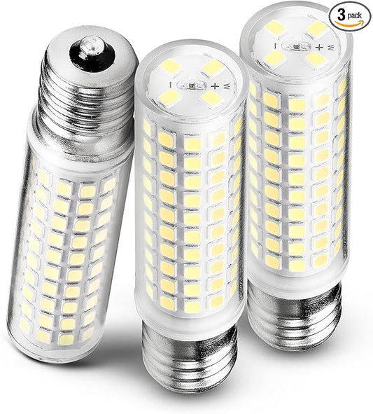 E17 LED Light Bulb 10 Watt Equivalent 100W 6000K Daylight White 1000lm 120V E17 Intermediate Base LED Bulb for Desk Lamp,Ceiling Fan Lights, Headboard Reading Lights, Non-Dimmable, 3 Pack - Bloomnest