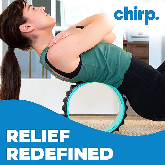 Chirp Wheel XR Acupressure - Back Relief & Muscle Relaxation, Stress Melting, Targeted Trigger Point Release, Comfort Cushioning, High-Density Foam Roller, 500lbs Capacity, 10" Mint - Bloomnest