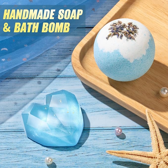 Birthday Gifts for Women Self Care Get Well Soon Gifts, Ocean Relaxing Spa Kit Bath Gift Basket Care Package w/ Flannel Blanket 40 OZ Tumbler, Valentines Day Gift for Her Wife Mom Girlfriend Sister