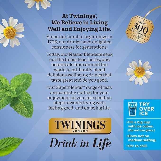 Twinings Sleep Herbal Tea K-Cup Pods for Keurig, 24 Count (Pack of 1), Formerly Nightly Calm, Camomile, Spearmint, & Lemongrass, Naturally Caffeine-Free, Enjoy Hot or Iced - Bloomnest