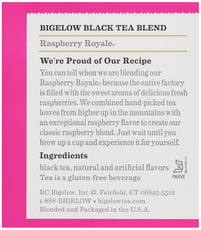 Bigelow Tea Raspberry Tea, 20 ct - Bloomnest