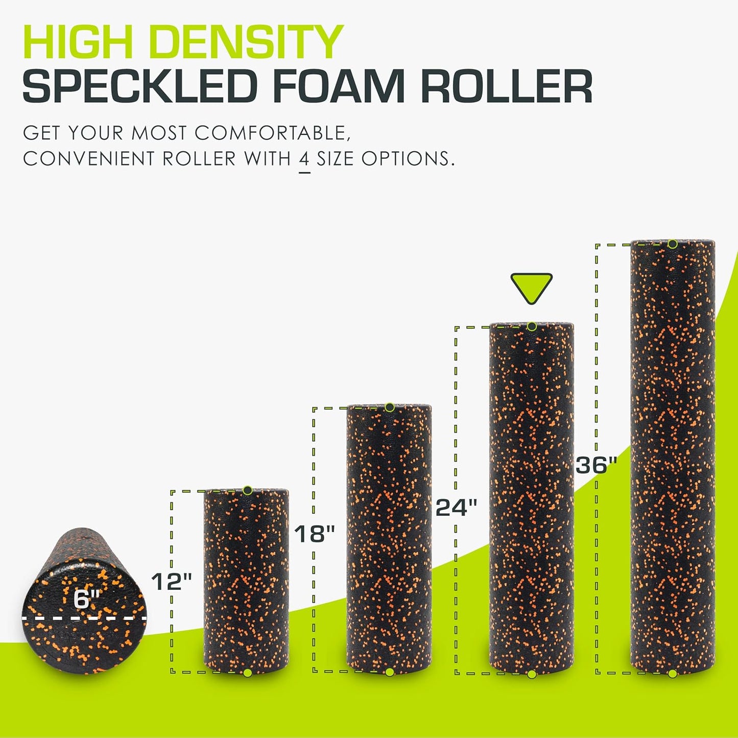 ProsourceFit High Density Foam Rollers 12 - inches Long, Firm Full Body Athletic Massage Tool for Back Stretching, Yoga, Pilates, Post Workout Muscle Recuperation, Black/Blue