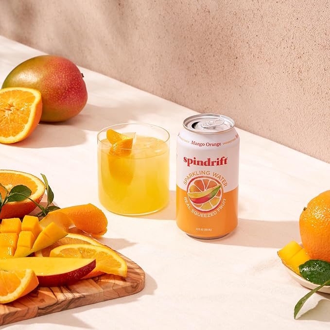 Spindrift Mango Orange Sparkling Water SpindriftSparklingWater