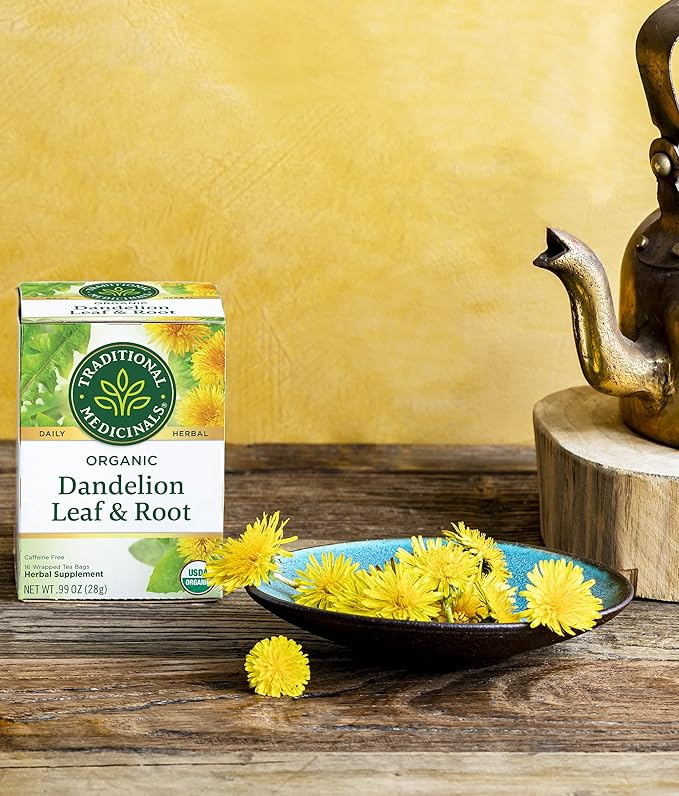 Traditional Medicinals Dandelion Tea, Tea Bags, 16 Count | Organic | Leaf & Root | Pack of 2 | Supports Digestion - Bloomnest