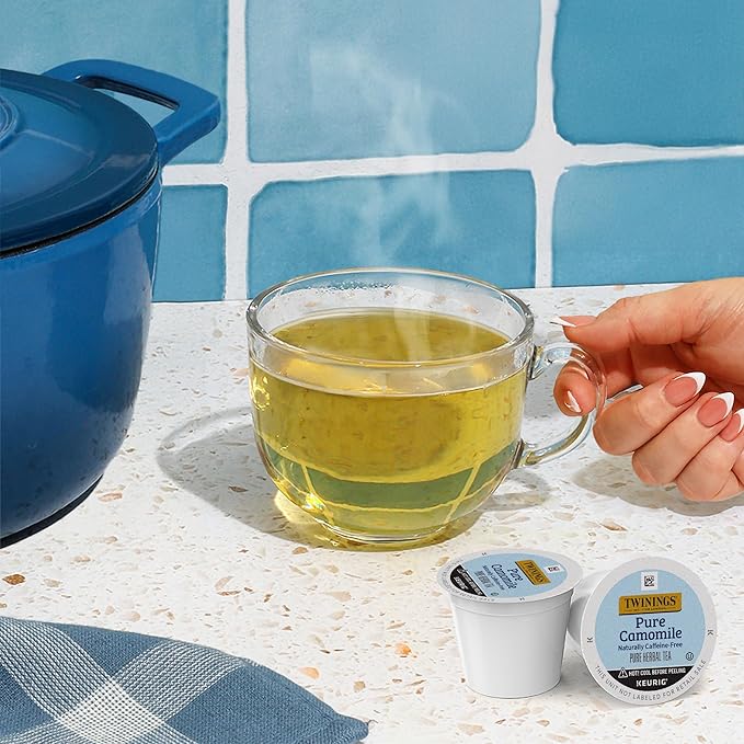 Twinings Pure Camomile Herbal Tea 72 K-Cup Pods for Keurig, 12 Count (Pack of 6), Made with Pure Camomile Blossoms, Naturally Caffeine-Free, Enjoy Hot or Iced - Bloomnest