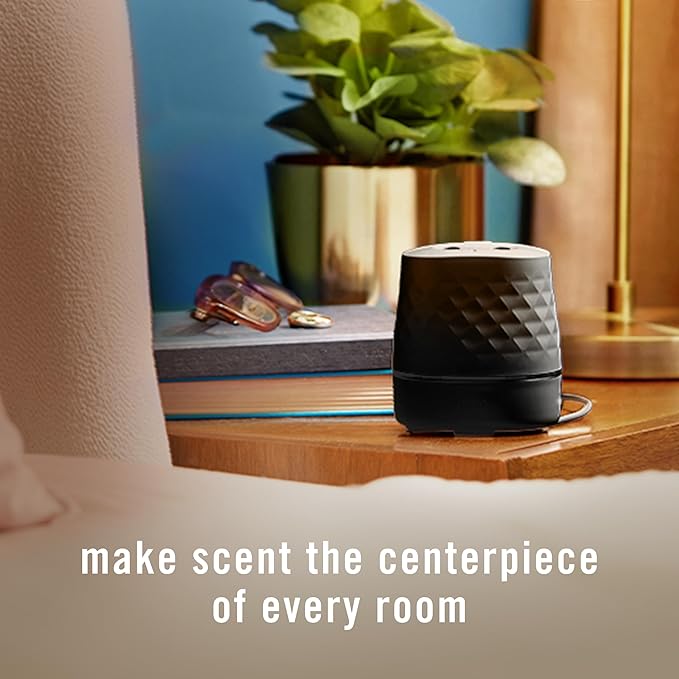Febreze Plug Scent Booster Starter Kit, Black, Oil Diffuser, Air Freshener Plug in, Continuous Scent Device + 2 Hawaiian Aloha Refill - Bloomnest