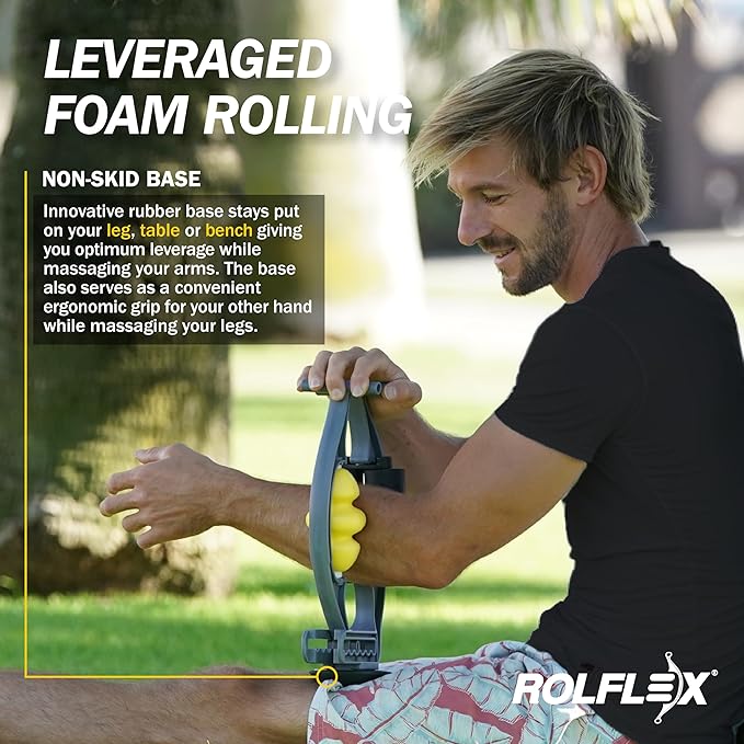 Rolflex Arm & Leg Massager Roller – Muscle Roller to Address Golfer’s Elbow, Tennis Elbow, Carpal Tunnel & More – Arm & Leg Massage Roller for Muscle Tightness & Faster Recovery - Bloomnest