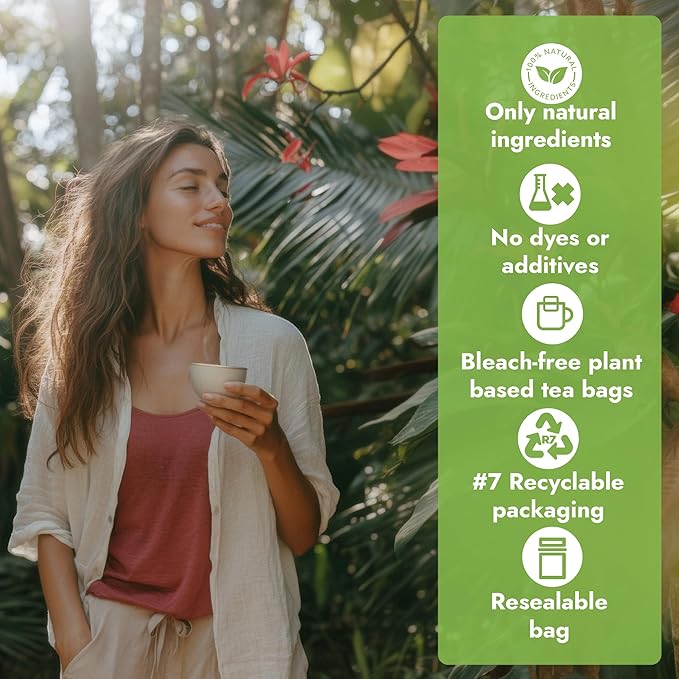 Vital Bloom Mullein Leaf Tea, 120 Tea Bags, 100% Pure Mullein Leaves, support for Lungs Cleanse and Respiratory Support, Bleach Free Tea Bags, Non GMO (Free Tongs Included) - Bloomnest