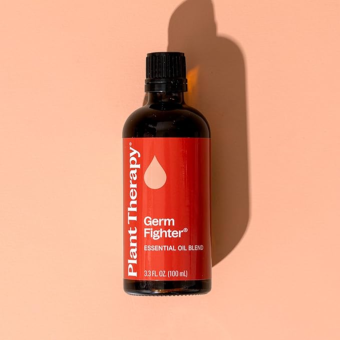 Plant Therapy Germ Fighter Essential Oil Blend 100% Pure, Undiluted, Natural Aromatherapy, Therapeutic Grade 100 mL (3.3 oz) - Bloomnest