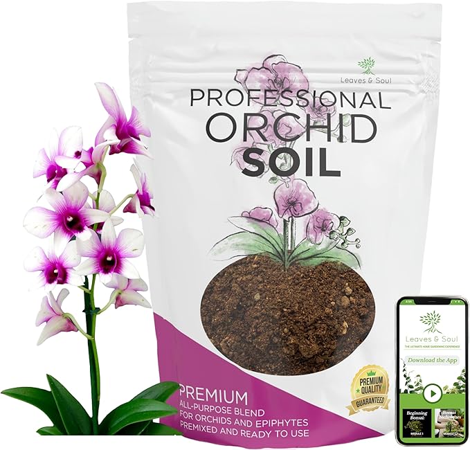 Large Bag Orchid Soil Premium All Purpose Blend | Ready to Use for Orchids, Bromeliads, Epiphytic Plants | Lava, Calcined Clay and Pinebark | Extra Large 8.2 Quarts | Made in USA - Bloomnest