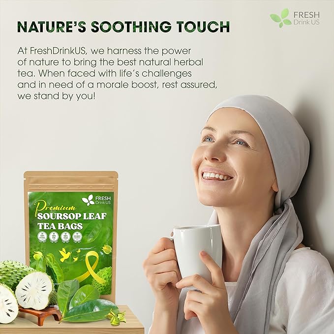 40 Premium Soursop Graviola Leaf Tea Bags, 100% Natural and Pure from Soursop Leaves, Handmade, Made With Natural Materials-Corn Fiber Tea Bag, Sugar/Caffeine/Gluten Free, Hoja Guanabana Tea - Bloomnest