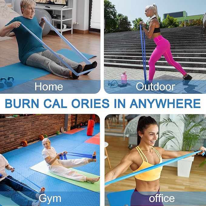 5 Pcs Professional Resistance Bands. Latex-Free, Elastic Band, Work Out Bands, Stretch Bands for Working Out Women or Men, Exercise Bands Set for Physical Therapy, Yoga, Pilates - Bloomnest
