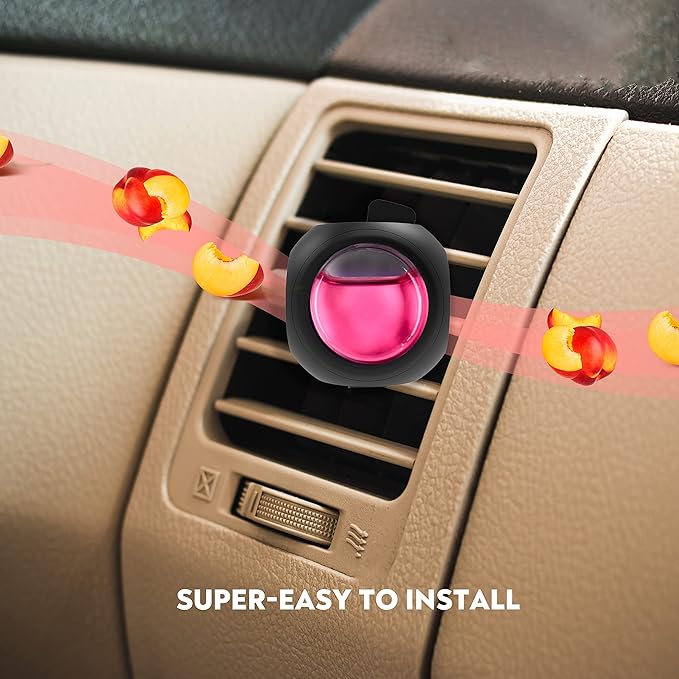 Car Air Freshener Vent Clips, 8PK, 6 Peach, 2 New Car Scent, Fresheners for Men Women, Up to 240 Days, Long Lasting Air Freshener, Odor Eliminator - Bloomnest