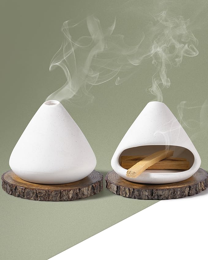 Palo Santo Holder Burner, Charcoal Bakhoor Incense Burner,Smudge Bowl,Sage Holder - Bloomnest