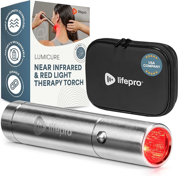 LifePro Infrared & Red Light Therapy for Body Joints & Muscles Wellness Support, Portable Red Light Therapy Device, Near Infrared Light Therapy for Body & Face - Use 3 wavelengths Lifepro