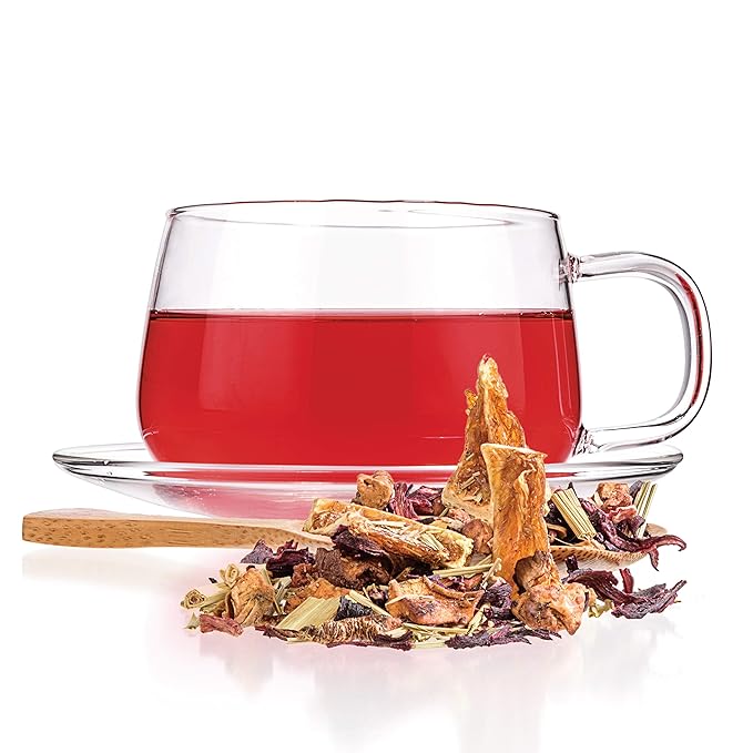 Tealyra - Strawberry Orange Sunrise - Hibiscus Strawberry Lemongrass - Herbal Fruity Loose Leaf Tea - Vitamins and Antioxidants Rich - Low Caffeine - All Natural - 112g (4-ounce) - Bloomnest