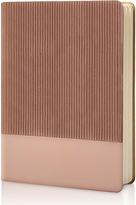 Lined Journal Notebook for Work College Ruled Note Book 5.79"x8.27" A5 PU Leather Daily Journaling 216 Pages for Women Men Writing Home School Supplies Business (Dark Pink) - Bloomnest