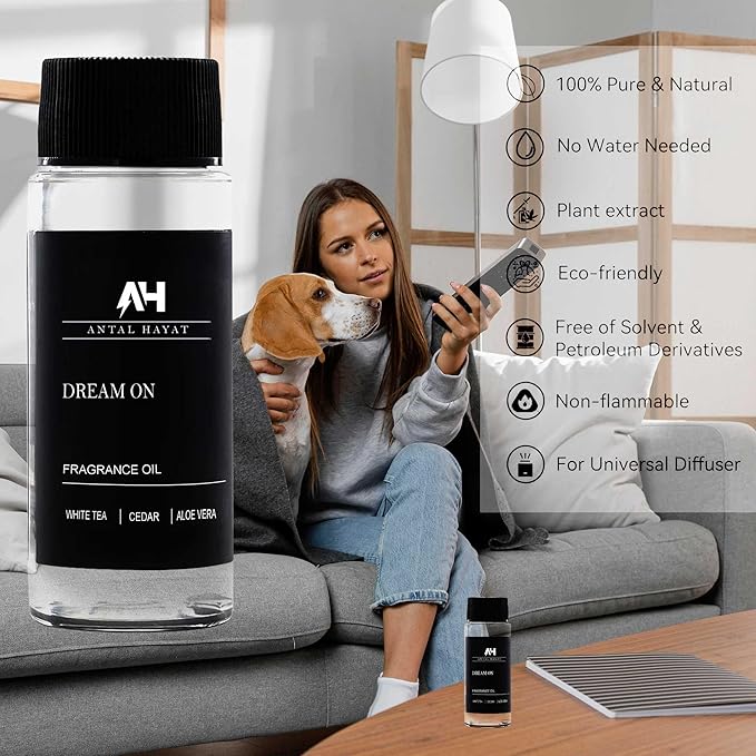 Dream On Essential Oil Scent 50mL - Inspired by Westin Hotel - Home Luxury Scent - Antal Hayat Diffuser Oil - White Tea, Cedarwood, Amber, Musk - Diffuser Oil Blends for Aromatherapy - Bloomnest