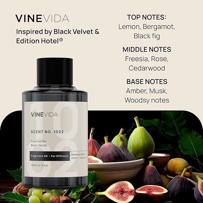 VINEVIDA (4-pk) Hotel Fragrance Collection. Cold Air Diffusers - Scents No.1002, No.1019, No.1012, No.1010 VINEVIDA