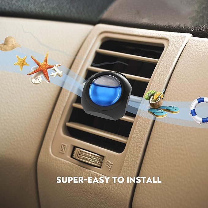 Car Air Freshener Vent Clips, 8 PK, 6 Ocean, 2 New Car Scent, Long Lasting Air Fresheners for Men & Women, Up to 240 Days, Odor Eliminator - Bloomnest